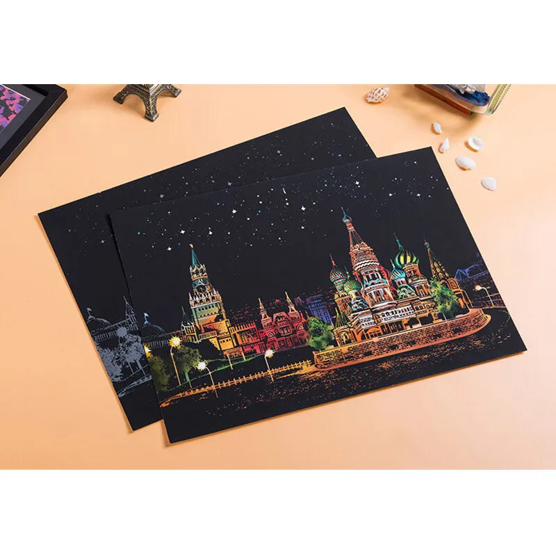 Peinture à gratter - format A3